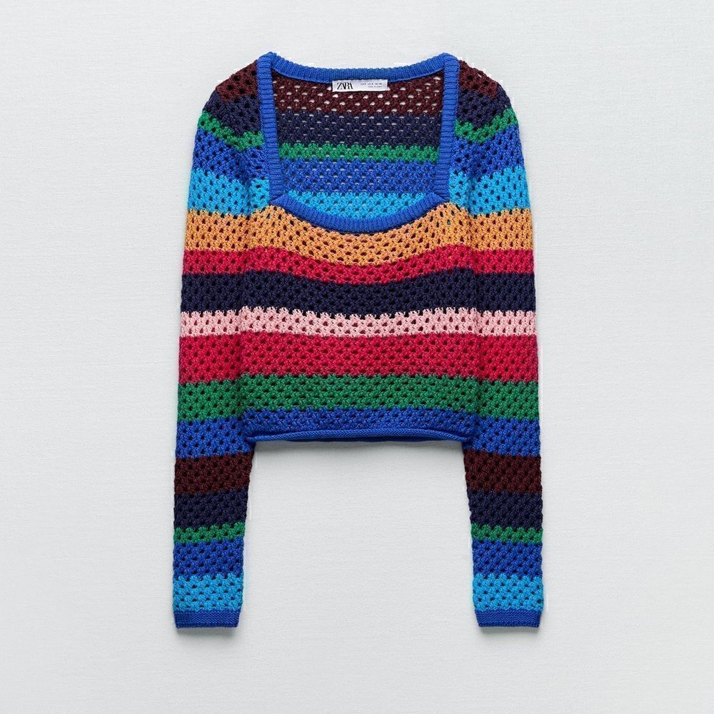 ZARA STRIPED KNIT SWEATER - Picture 14 of 14